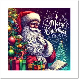 Captivating Christmas: Unleash Cheer with Unique Santa Claus Illustrations! Posters and Art